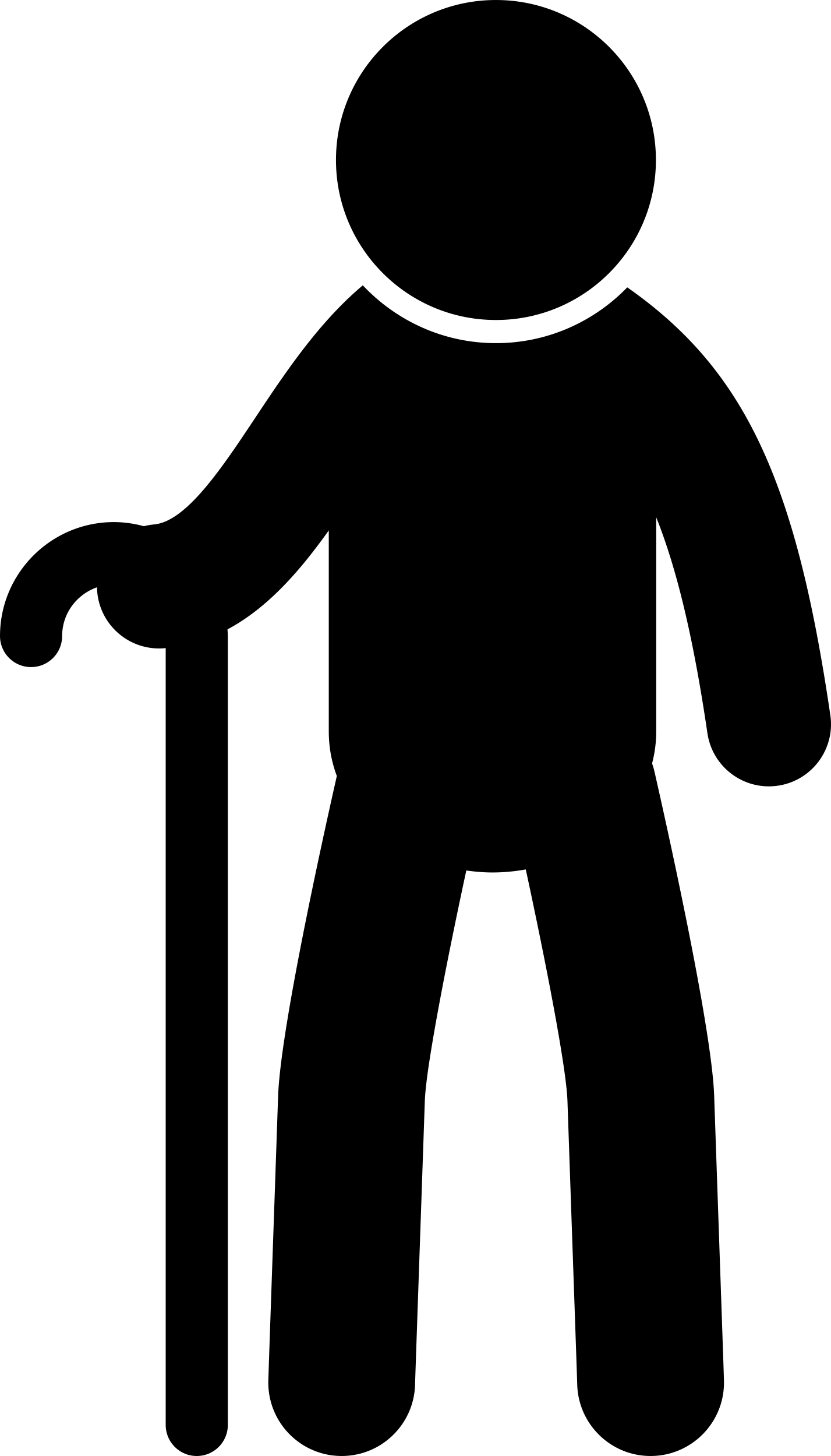 Old Man From Frontal View With A Cane Stencil Svg Design File Free Vectors